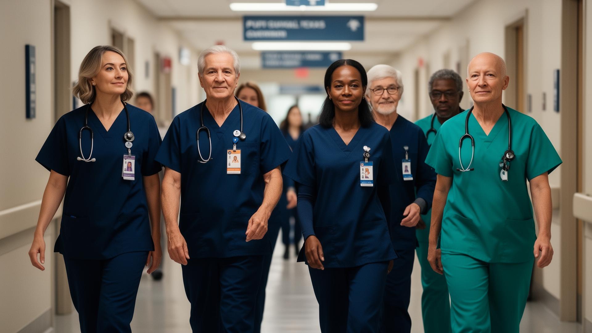 McWill-trained healthcare workforce team walking the hospital corridor